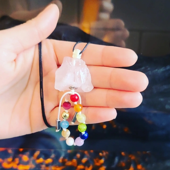 Raw Clear Quartz pendant - Picture 2 of 3